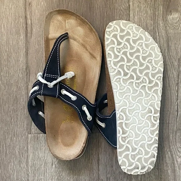 Birkenstock Papillio Navy Nautical Sandal Size 9 - Picture 4 of 4